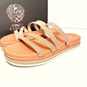 Vince camuto coral jewel strappy sandals sz 9W NWOB